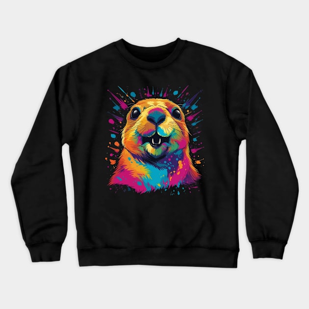 Prairie Dog Smiling Crewneck Sweatshirt by JH Mart